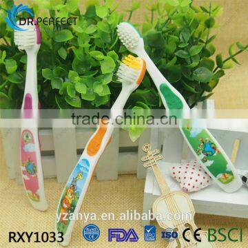 kids animal rubber handle soft DuPont nylon bristle kid toothbrush