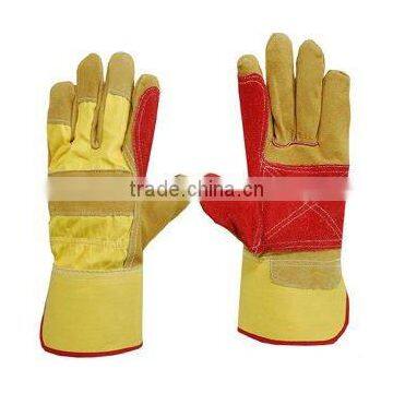 Double palm leather safety glove ZM-B15