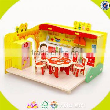 Оптовая продажа детских мини деревянных DIY-игрушек - кухонь 2017 года. Новый дизайн деревянных DIY-игрушек - кухонь для детей. Модные деревянные DIY-игрушки - кухни. W03B058 photo-3