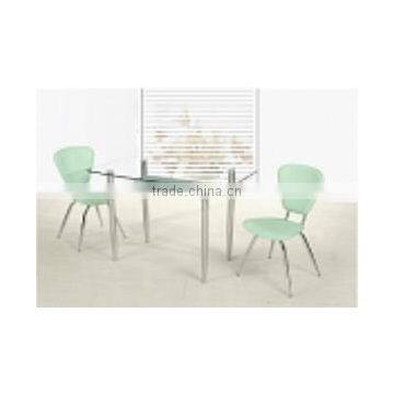 Modern Kitchen Round Table Dining Room Furniture Glass Dining Set photo-4