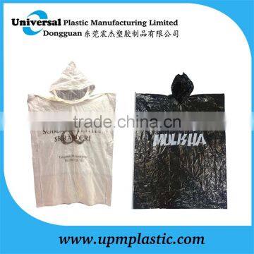 Disposable plastic raincoat