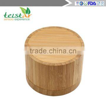 Round Bamboo Salt Box With Magnetic Closure is Eco-Friendly, 100% Organic Bamboo, Professional-Grade, Salt and Pepper Shaker photo-5