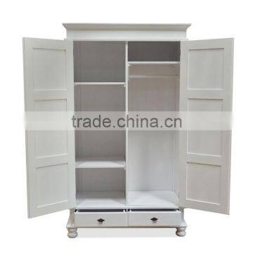 Furniture For Dressing Cabinet 2 Doors ,Solid Wood Mahogany Model Anne White Color photo-3