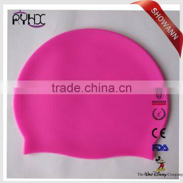 Customized Logo 100% Silicone Swimming Cap with Adult and Kid Size