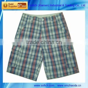 Summer In-Stock Mens Check Bermuda Stocks BU-090A