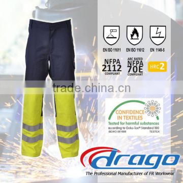 Mens oil resistant reflective tape workwear pants