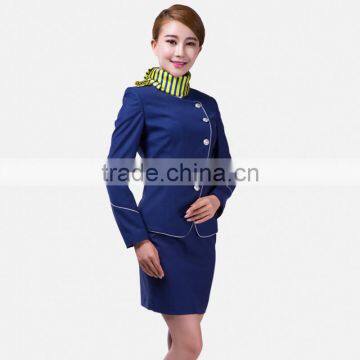 Navy Blue Airline Uniforms Flight Attendant Outfit photo-2