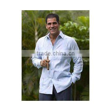 Men's Design Guayaberas Shirts SHM-56 100% Cotton Fabric