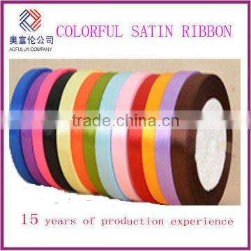 paper card and plastic core double face satin ribbon