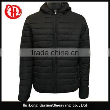 Hoody zipper up men winter jacket padded jacket