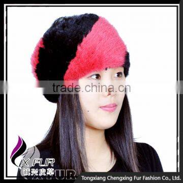 CX-E-28 2016 Wholesale Stock Popular Hair Headband Knitted Mink Fur Scarf photo-6