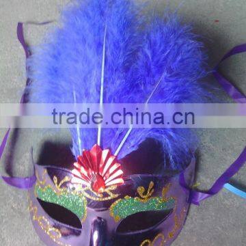 feathered venetian party mask for sale