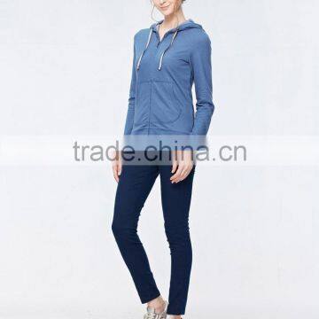 Classic High Quality Casual Long Sleeve Wholesale Plain Zip Hoodies photo-3