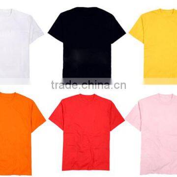 Solid Color Simple Round Neck Cotton Tshirts photo-2