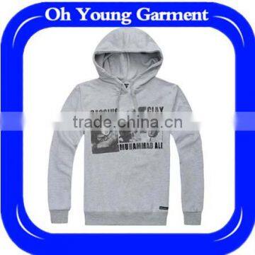 Wholesale printing men apparel custom hoodies 100%cotton character pattern hoodie and stylish grey streetwear xxxxl hoodies