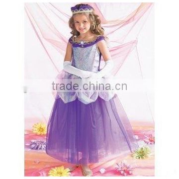 Carnival Kids Fancy Dress Costumes Purple Princess Cosplay Costumes