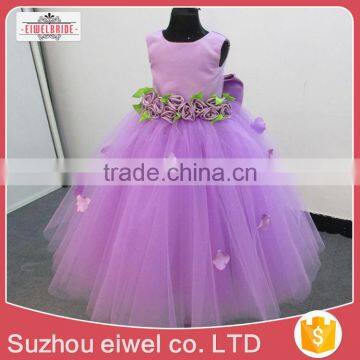 Purple Ball Gown Flower Girl Dress for 5-6 Years Girl photo-3