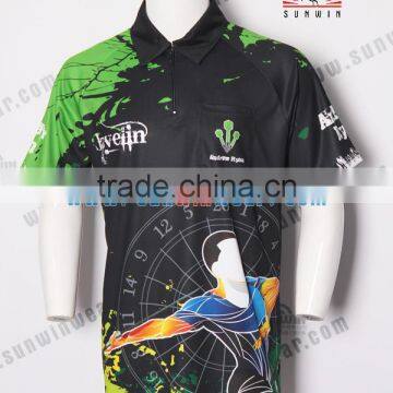 high quality custom dart shirt / dry fit polyester darts jersey sublimation