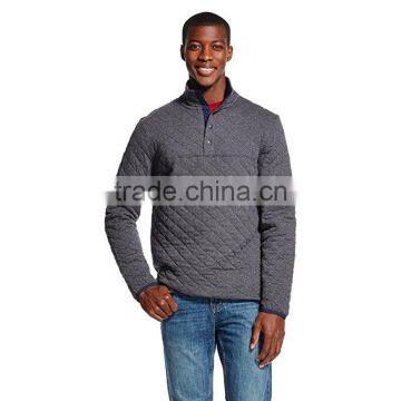 Men's Hot Sale Quilted Mock Neck Sweater Jacket/Pullover Sweatshirt photo-3