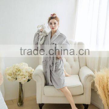 Manufacturer Winter Creative New Flannel Accept Waist Ladies Pajamas, Nightgown Totoro Cartoon Upset Long-sleeved Bathrobe photo-2