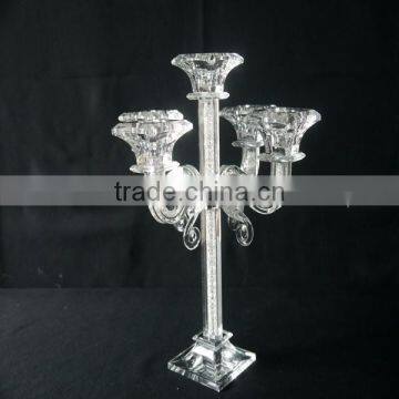 Handmade Modern 5 Head Crystal Candle Holders For Christams Holidays Home Decorative photo-3
