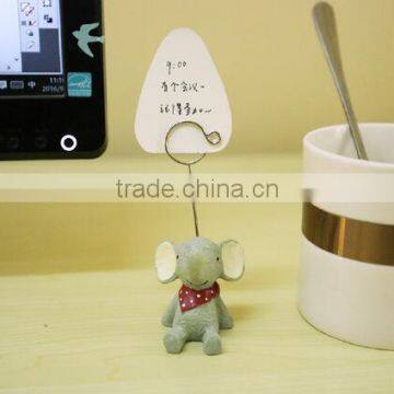 Novel Cute Cartoon Animal Shape Name Card Paper Clips Stand Resin Craft for Logo Custom photo-4