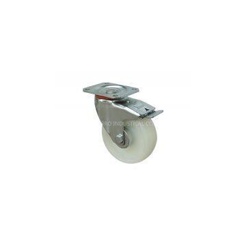 5inch White 200KG Top Plate Swivel Brake PA/Nylon Industrial Caster