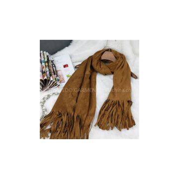 Long Size Suede Scarf