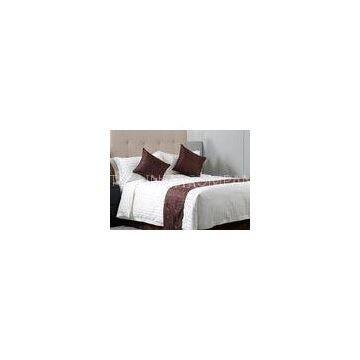 Queen Size 3cm Stripe Jacquard Luxury Hotel Bed Linen For Sheraton Soft and Comfortable