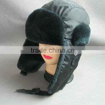 2014 black winter fur hat newest promotional bumber hat