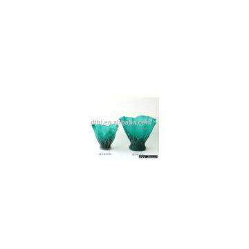 Frosted Glassware in Teal