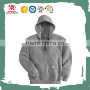 Plain Thick Fleece Zipper-Up Hoodie Jackets For Men