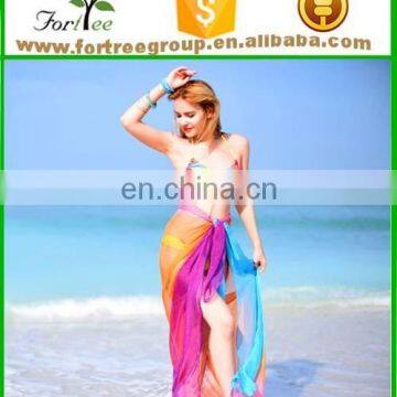 Transparent summer beachwear floral bikini pareo sexy cover up beach dress