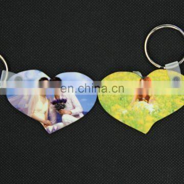 Promotion wholesale cheap price sublimation key chain for lovers Gift