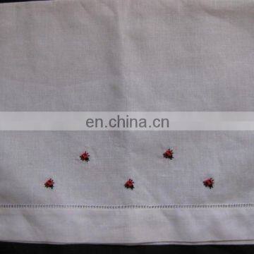 Embroidery pure linen tea towel