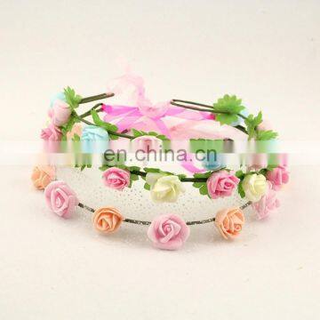 FG-0010 wholesale bridal wedding artificial wicker flower garland/ flower head wreath