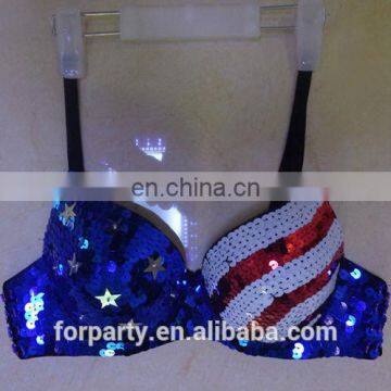 PAS-0754 Sexy night club sequin bra Party flag sequin bra