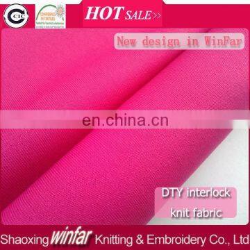 Winfar China Textile 100% Polyester Fabric DTY Interlock