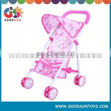 Latest pink doll cart dolls cart stroller for doll with high quality