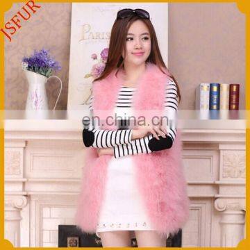 2015 New Stylish Women Ostrich Feather Vest Real Feather Vest