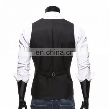 Customized Waistcoat Casual V-neck Sleeveless Jacket Uniform Suit Vest Men photo-3