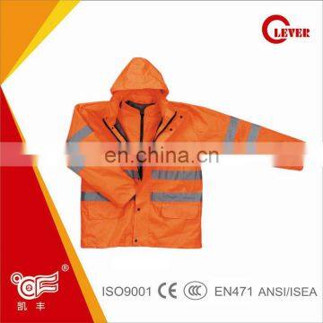 2017 blue safety reflective jacket and safety vest with pockets KF-054