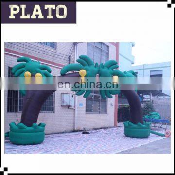 Coconut tree inflatable arch for beach/green inflatable special shaped arch