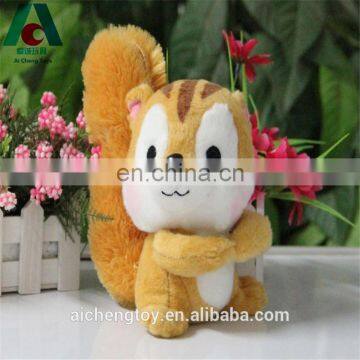 fluffy long tail squirrel plush animal toy for children's gifts