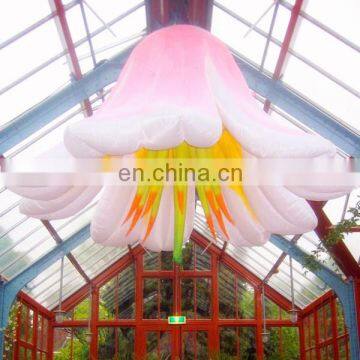 2018 ceiling giant inflatable flower for wedding decoration