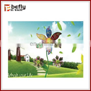 Promotional kids plastic sunflower windmills