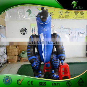 Latest Blue PVC Dragon Suit Hongyi Inflatable Animation Costume