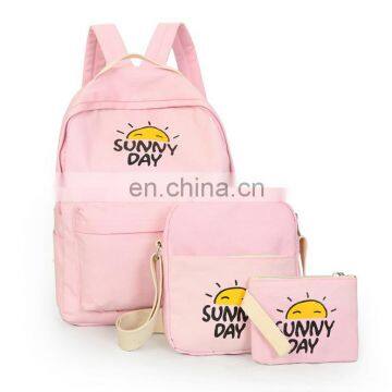 Wholesale Fashion Canvas 3pcs School Backpack Bag Set photo-6