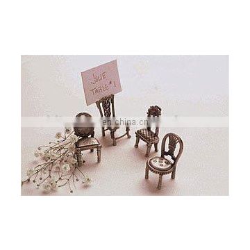 Unique Pewter Chair Placecard Holders