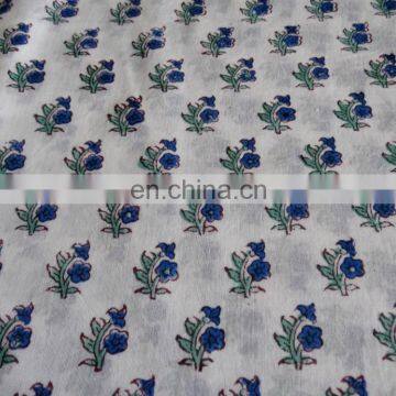 Online Wholesale Shop_100 Yards Hand Block Print Floral Print Handmade Sanganeri Fabric Cotton Fabric at Wholesale photo-2